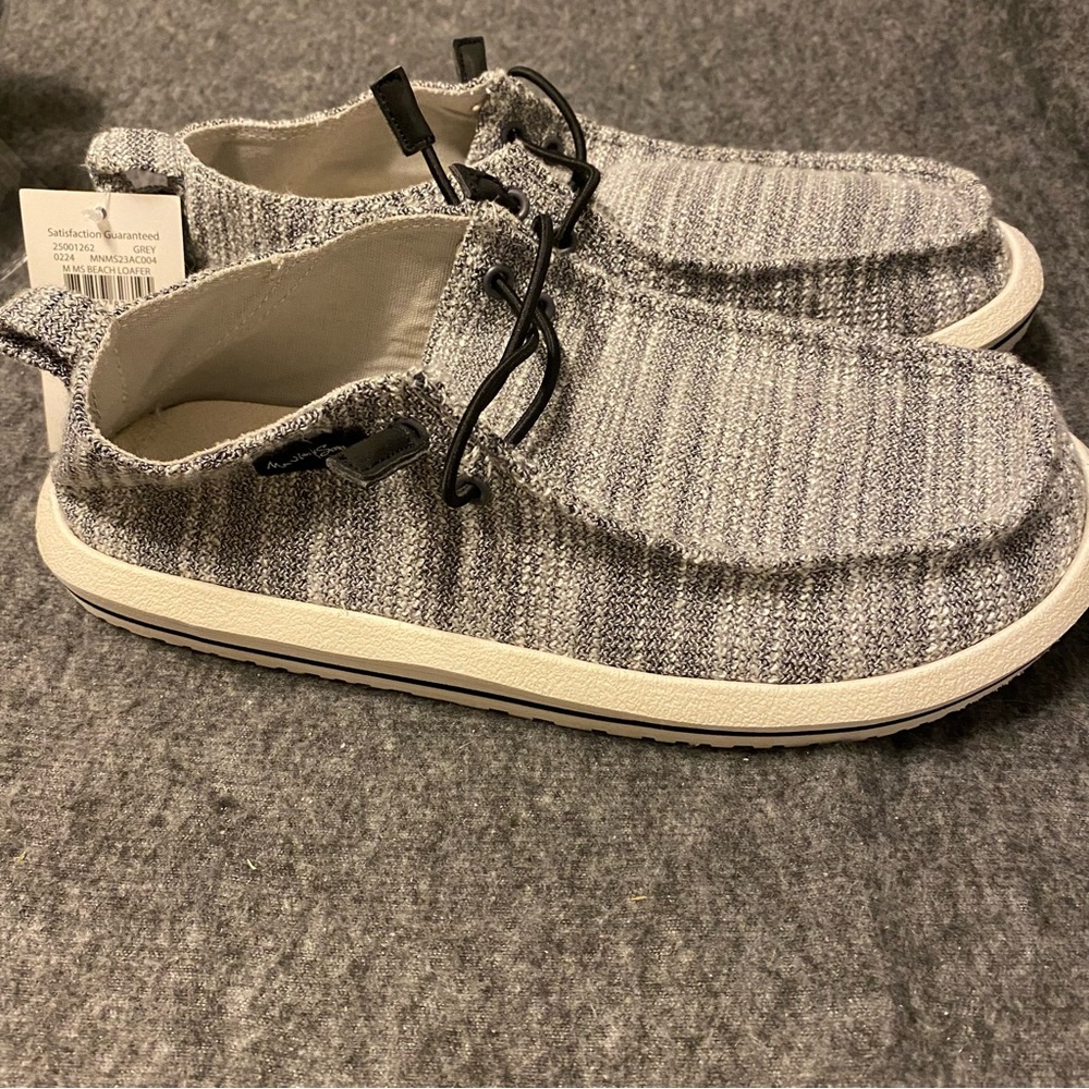 Maui And Sons‎ Shoes Mens Size 7 Beach Loafer Grey Slip On Flats New
